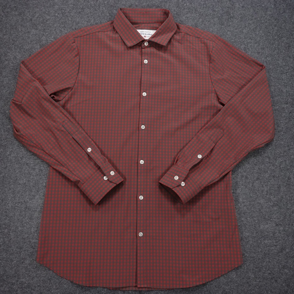 Mizzen+Main Button Down Men XL Trim Fit Leeward Collection Gingham Red